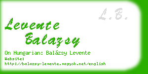 levente balazsy business card